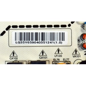 FUENTE DE PODER ORIGINAL PARA TV LG / NUMERO DE PARTE EAY65904035 / LGP55C3-23OP / EPCA38CC2C / 3PCR03222D / 65904035 / MODELO OLED55C4AUA / OLED55C4AUA.DUSQLJR