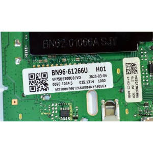 MAIN ORIGINAL PARA TV SAMSUNG 4K UHD HDR SMART TV / NUMERO DE PARTE BN96-61266U / BN41-03350A / BN41-03350 / KANT_SU2E_FU8 / BN9661266U / PANEL CY-BF075HGHV8H / DISPLAY ST7461D03-9 V2.1 / MODELO UN75U8000FDXZA / UN75U8000FDXZA CB01