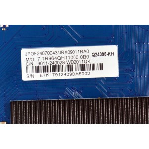 MAIN ORIGINAL PARA TV ONN ROKU 4K UHD HDR / NUMERO DE PARTE 9011-240028-WD2011QK / CVR964_QH / Q24095-KH / JRX09011RA0 / 2491102084 / JPOF24070043 / PANEL K500WDGF / DISPLAY ST4951D02-1 VER.2.1 / MODELO 100012585 50"