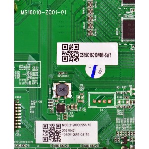 MAIN ORIGINAL PARA TV ONN ROKU 4K UHD HDR / NUMERO DE PARTE 515C16010M08 / MS16010-ZC01-01 / C515C16010M08-SW1 / M08-2120000556/10 / 1010512689-04159 / M21046-MV / PANEL BOEA500WH1 / DISPLAY CC500PV5D VER.17 / MODELO 100012585 50"