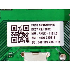 MAIN ORIGINAL PARA TV SAMSUNG 4K UHD HDR / NUMERO DE PARTE BN96-60220C / BN41-03231A / BN41-03231 / BN9660220C / PANEL CY-BD055HGCV2H / DISPLAY PT550GT04-1 VER.1.0 / MODELO UN55DU7200BXZA / UN55DU7200BXZA XC05
