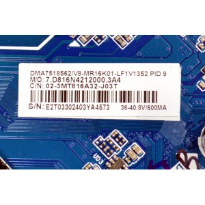 MAIN FUENTE COMBO ORIGINAL PARA TV PHILIPS FULL HD ROKU TV / NUMERO DE PARTE 02-3MT816A32-J03T / CV816-N42 / 7.D816N4212000.34A / V8-MR16K01-LF1V1352 / PANEL LVF320CSDX E0003 / DISPLAY ST3151B07-2 VER.2.1 / MODELO 32PFL6573/F7