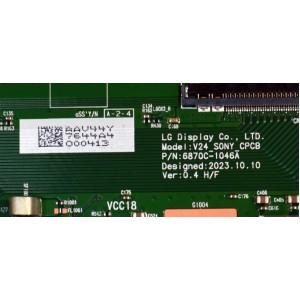 T-CON ORIGINAL PARA TV SONY / NUMERO DE PARTE 6871L-7644A / 6870C-1046A / LE550PQL (HS)(E1) / 7644A / PANEL YDEM055UNG11 / DISPLAY LE550PQL (HS)(E1) / MODELO K-55XR80C / K55XR80C
