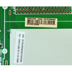 MAIN ORIGINAL PARA TV LG 4K UHD HDR SMART TV / NUMERO DE PARTE EBT67563502 / EAX70004004 / EAX70004004 (1.0) / 67563502 / PANEL AC550AQL / DISPLAY LE550PQL (HP)(AH) / MODELO OLED55B3AUA / OLED55B3AUA.DUSQLJR