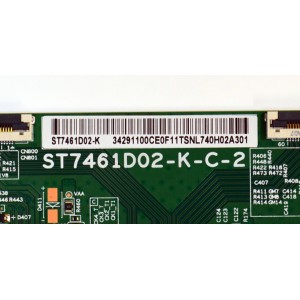T-CON ORIGINAL PARA TV SONY / NUMERO DE PARTE 34291100CE / ST7461D02-K-C-2 / ST7461D02-K / 34291100CE0F11 / PANEL YDCS075MES02 / DISPLAY ST7461D02-K VER.2.1 / MODELO XR-75X93L / XR75X93L