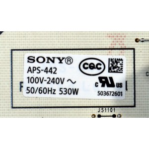 FUENTE DE PODER ORIGINAL PARA TV SONY / NUMERO DE PARTE 101359012 / 101397221 / APS-442(CH) / APS-442 / 101359012-22102003262-B  / PANEL YDCS065MES02 / DISPLAY ST6451D03-B / MODELO XR-65X93CL / XR65X93CL