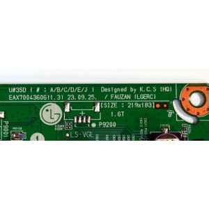 MAIN ORIGINAL PARA TV LG 4K UHD HDR SMART TV  / NUMERO DE PARTE EBU67916406 / EAX70043606 / EAX70043606(1.0) / 67916406 / PANEL NC650TQG-VCKHA / DISPLAY ST6451D06-2 VER.2.1 / MODELO 65UT8000AUA / 65UT8000AUA.BUSCLJM