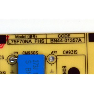 FUENTE DE PODER ORIGINAL PARA TV SAMSUNG / NUMERO DE PARTE BN44-01357A / L75F70NA_FHS / BN4401357A / PANEL CY-QF075RMHV1H / DISPLAY ST746AD05-D V2.1 / MODELO QN75LS03FWDXZA / QN75LS03FWDXZA CA01