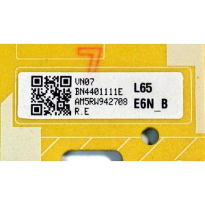 FUENTE DE PODER ORIGINAL PARA TV SAMSUNG / NUMERO DE PARTE BN44-01111E / L65E6N_BHS / BN4401111E / PANEL CY-SC065HGCV5H / DISPLAY PT650GT01-2 VER.1.0 / MODELO UN65U8000FBXZA
