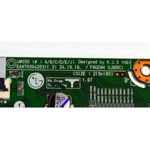 MAIN ORIGINAL PARA TV LG 4K UHD HDR SMART TV / NUMERO DE PARTE EBR24440301 / EAX70304203 / EAX70304203(1.2) / 24440301 / PANEL BOEB750WQ19F9F / DISPLAY HV750QUB-F9F / MODELO 75UA7500ZUA / 75UA7500ZUA.CUSFBH