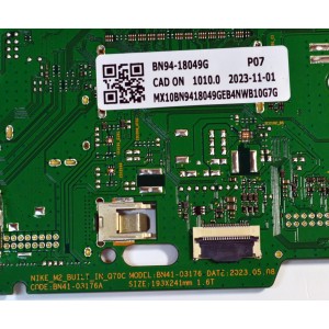 MAIN ORIGINAL PARA TV SAMSUNG 4K UHD HDR SMART TV / NUMERO DE PARTE BN94-18049G / BN41-03176A / BN41-03176 / BN9418049G / PANEL CY-QC075FGHV7H / DISPLAY ST7461D04-1 V2.1 / BOARD CSU17-XR-4 / CSU17-XL-4 / CSU17-XM-4 / MODELO QN75Q70CDFXZA CD05