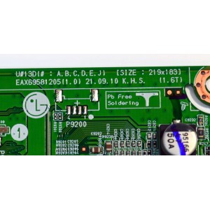MAIN ORIGINAL PARA TV LG 4K UHD HDR SMART TV / NUMERO DE PARTE EBT67703001 / EAX69581205 / EAX69581205(1.0) / 67703001 / PANEL NC700TQG-VSLH5 / DISPLAY JE695R3HE47 / MODELO 70UQ7070ZUD / 70UQ7070ZUD.BUSNLKR