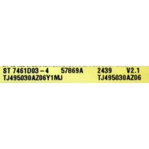 MIAN ORIGINAL PARA TV SAMSUNG 4K UHD HDR SMART TV / NUMERO DE PARTE BN96-58724Z / BN41-03231A / BN41-03231 / KANT_SU2E_DU7000 / BN9658724Z / PANEL CY-BD075HGHV2H / DISPLAY ST7461D03-4 V2.1 / BN96-57869A / MODELO UN75DU7200DXZA / UN75DU7200DXZA CB05