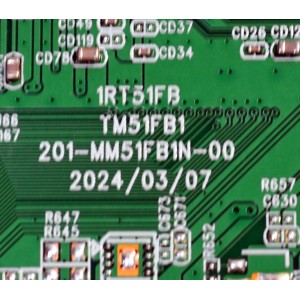 MAIN ORIGINAL PARA TV PHILIPS 4K UHD HDR GOOGLE TV / NUMERO DE PARTE 02-1RT51FBMA-T02T / 1RT51FB / TM51FB1 / 201-MM51FB1N-00 / 1RT51FB8ATAN / DMA8014190 / PANEL LVU700CHDX E0061 / T8-70D6220-LPY002 / DISPLAY CV700U2-T01 REV:04 / MODELO 70PUL7553/F7