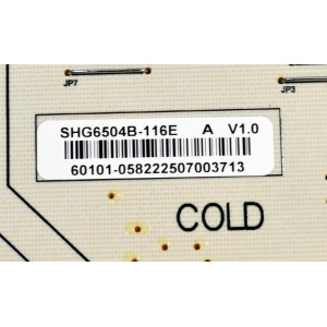 FUENTE DE PODER ORIGINAL PARA TV VIZIO / NUMERO DE PARTE 60101-05822 / SHG6504B-116E / SHG7504A-116E / 25-DT2262-X2P1 / SHG6504B-116E / 60101-058222507003713 /  PANEL BOEI650WQ1 / DISPLAY HV650QUB-F73 / MODELO M65Q6-L4 / M65Q6-L4 LBVR7PB