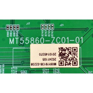 MAIN ORIGINAL PARA TV VIZIO 4K UHD HDR SMARTCAST / NUMERO DE PARTE 515C55860M09Y / MT55860-ZC01-01 / M09Y/9138-02238 / 2010145370 / DISPLAY HV650QUB-F71 / MODELO V4K65M-0810 / V4K65M-0810 LMV1V1MA