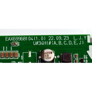 MAIN ORIGINAL PARA TV LG 4K UHD HDR SMART TV / NUMERO DE PARTE EBT67480002 / EAX69968104 / EAX69968104(1.0) / 67480002 / PANEL NC750EQG-ABMH1 / DISPLAY HV750QUB-F9E / MODELO 75UR9000PUA / 75UR9000PUA.BUSFLKR