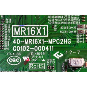 MAIN FUENTE COMBO ORIGINAL PARA TV TCL HD ROKU TV / NUMERO DE PARTE G0321-000260 / 40-MR16X1-MPC2HG / G0102-000411 / MR16X1 / G0321-000260-Z00 / G0321-000260-Z0S / V8-MR16K01-LF / PANEL LVW320NDLL / DISPLAY CV320H2-L02 REV:02 / MODELO 32S331