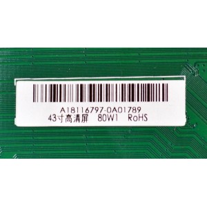 MAIN FUENTE COMBO ORIGINAL PARA TV VIZIO / NUMERO DE PARTE TPD.MT5581.PC769 / A18116797 / A06A44C81C52 / 755020010002850A / DISPLAY T430HVN01.0 / MODELO D43F-F2 / D43F-F2 LWZ2VNPV