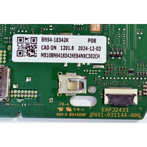 MAIN ORIGINAL PARA TV SAMSUNG / NUMERO DE PARTE BN94-18342K / BN41-03114A / BN41-03114 / BN41-03114A-000 / EAPJ2431 / BN9418342K / BN97-21174C / PANEL CY-QD075HGHV1H / DISPLAY ST7461D03-1 V2.1 / BN96-54531A / MODELO QN75Q60DDFXZA / QN75Q60DDFXZA CA02