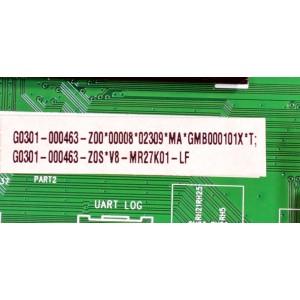 MAIN ORIGINAL PARA TV TCL 4K UHD HDR ROKU TV / NUMERO DE PARTE G0301-000463 / G0102-000304 / 40-MR27T1-MAC2HG / MR27T1 / G0301-000463-Z00 / G0301-000463-Z0S / V8-MR27K01-LF / PANEL LVU650NDAL / DISPLAY ST6451D06-3 VER.2.1 / MODELO 65S451