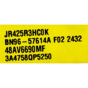 MAIN ORIGINAL PARA TV ONN ROKU 4K UHD HDR / NUMERO DE PARTE 515CT9640M10 / AMT9640-ZC01-01 / M10/1717-00637 / 2130006566 / M24124-MT / PANEL JR425R3HC0K / DISPLAY JR425R3HC0K / BN96-57614A / MODELO 100012584 43"