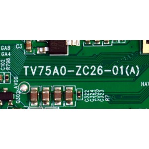 T-CON ORIGINAL PARA TV ONN / NUMERO DE PARTE 513C75A0M05 / TV75A0-ZC26-01(A) / 303C75A0231 / M05/6757-00705 / 2130006313 / PANEL JR745R3HA2Y / JR745R3HA2Y / MODELO 100044717 75"