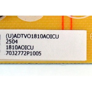 FUENTE DE PODER ORIGINAL PARA TV VIZIO / NUMERO DE PARTE ADTVO1810AOICU / 715GD507-P02-000-B03S / (U)ADTVO1810AOICU / 1810AOICU / PANEL TPT430WR-QVN03.U / DISPLAY T430QVN03.T / MODELO VQD43M-0801 / VQD43M-0801 LTPWV5JB