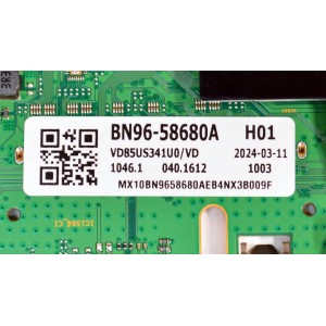MAIN ORIGINAL PARA TV SAMSUNG 4K UHD HDR SMART TV / NUMERO DE PARTE BN96-58680A / BN41-03231A / BN41-03231 / BN9658680A / PANEL CY-BD085HGAV2H / DISPLAY T850QVN04.1 / BN96-58276A / MODELO UN85DU7200DXZA / UN85DU7200DXZA AB01
