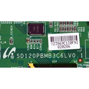 T-CON ORIGINAL PARA TV HISENSE / NUMERO DE PARTE LJ94-23869C / SD120PBMB3C6LV0.1 / 23869C / MODELO F55T39EGWD
