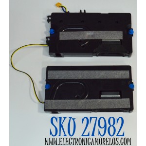 KIT DE BOCINAS ORIGINAL PARA TV SAMSUNG 2 PIEZAS / NUMERO DE PARTE BN96-49998B / B80F2BJ08 / BN9649998B / MODELO UN55TU7000FXZA / UN55TU700DFXZA / LH55BETHLGFXGO