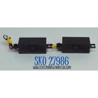 KIT DE BOCINAS ORIGINAL PARA TV ONN 2 PIEZAS / NUMERO DE PARTE YX3070 / YX3070-L1-5W / SL 0241117D / MODELO 100012590 24"