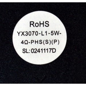KIT DE BOCINAS ORIGINAL PARA TV ONN 2 PIEZAS / NUMERO DE PARTE YX3070 / YX3070-L1-5W / SL 0241117D / MODELO 100012590 24"