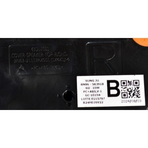 KIT DE BOCINAS ORIGINAL PARA TV SAMSUNG 2 PIEZAS / NUMERO DE PARTE BN96-58391B / BN63-21112AX001 / BN63-21109AX001 / BN63-21111AX001 / BN63-21110AX001 / 43DU7000 / B24H03SC22 / MODELO UN50DU6900FXZA / UN50DU6900FXZA