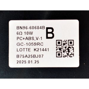 KIT DE BOCINAS ORIGINAL PARA TV SAMSUNG 2 PIEZAS / NUMERO DE PARTE BN96-60684B / BN63-21571A / BN63-21573A / BN63-21572A / BN63-21574A / LS03F TOP / B75A25BJ07 / MODELO QN75LS03FWDXZA / QN75LS03FWDXZA CA01