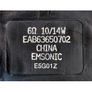 KIT DE BOCINAS ORIGINAL PARA TV LG 2 PIEZAS / NUMERO DE PARTE EAB63650701 / EAB63650702 / E5G01Z / E5F30Y / MODELO 49LF6300-UA / 49LF6300-UA.BUSYLJR