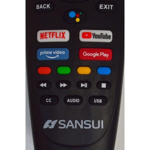 CONTROL REMOTO ORIGINAL NUEVO PARA TV SANSUI / CON COMANDO DE VOZ / NUMERO DE PARTE AN4513 / AN2305292 / AN2304122 / AN2304112 / AN4513-C2-1 / AN4513-C2-2 / AN4513-C1-2