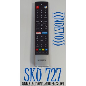 CONTROL REMOTO ORIGINAL NUEVO PARA TV SKYWORTH / CON COMANDO DE VOZ / NUMERO DE PARTE HS-7720 / 23165-HS7720 / 2ANM3HS7720 / N030107-001119-001 / HOF21H170GPD11 / HOF-46J 1.2 / MODELO 75UD6200 / 65UC6200 / 55UC6200 / 50UC6200