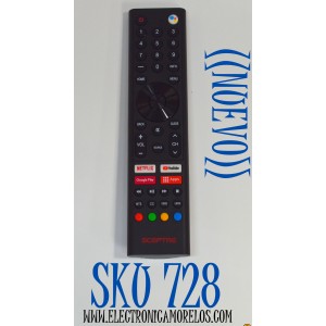 CONTROL REMOTO ORIGINAL NUEVO PARA TV SCEPTRE / CON COMANDO DE VOZ / NUMERO DE PARTE SCEPTRE