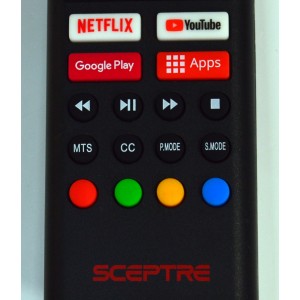 CONTROL REMOTO ORIGINAL NUEVO PARA TV SCEPTRE / CON COMANDO DE VOZ / NUMERO DE PARTE SCEPTRE
