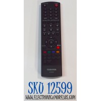 CONTROL REMOTO ORIGINAL PARA REPRODUCTORES DE BLU-RAY/DVD TOSHIBA / NUMERO DE PARTE SE-R0402 / SW-0145 / W6023-0145-0331 / MODELO BDX2250KU / BDX5200 / BDX4200KU / BDX2200KU / BDX4200 / BDX4150KU / BDK21 / BDX2200 / BDX2150K / BDK21KU / BDK33 / BDK33KU