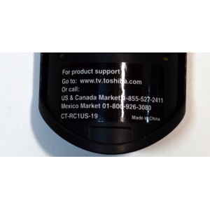 CONTROL REMOTO ORIGINAL PARA TV TOSHIBA / COMANDO DE VOZ / COMPATIBLE CON VARIOS MODELOS DE TELEVISORES TOSHIBA FIRE TV EDITION / NUMERO DE PARTE CT-RC1US-19 / PUWJSHT-YKF439 / CT-95018 / CT-RC1CA-19 / MODELO 55LF711U20 / 32LF22U19 / 43LF62U19