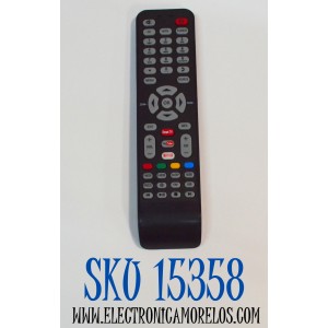 CONTROL REMOTO PARA SMART TV HITACHI / NUMERO DE PARTE 06-519W49-B001X / 06-IRPT49-CRC199 / X490007 / JH-11490 / RC199E / RC199G / MODELO LE32M4S9 / LE48M4S9 / LE43M4S9 / COMPATIBLE CON VARIAS MARCAS Y MODELOS DE TELEVISORES SMART TV