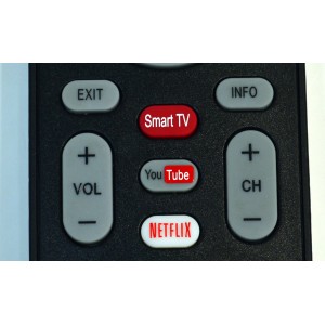 CONTROL REMOTO PARA SMART TV HITACHI / NUMERO DE PARTE 06-519W49-B001X / 06-IRPT49-CRC199 / X490007 / JH-11490 / RC199E / RC199G / MODELO LE32M4S9 / LE48M4S9 / LE43M4S9 / COMPATIBLE CON VARIAS MARCAS Y MODELOS DE TELEVISORES SMART TV