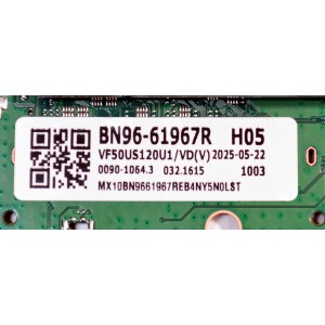 MAIN ORGINAL PARA TV SAMSUNG 4K UHD HDR / NUMERO DE PARTE BN96-61967R / BN41-03350A / BN41-03350 / KANT_SU2E_FU8 / BN9661967R / PANEL CY-BF050HGNV3H / DISPLAY V500DJ7-QE1 / BN96-59506A / MODELO UN50U8000FDXZA / UN50U8000FDXZA DB01