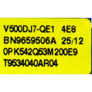 MAIN ORGINAL PARA TV SAMSUNG 4K UHD HDR / NUMERO DE PARTE BN96-61967R / BN41-03350A / BN41-03350 / KANT_SU2E_FU8 / BN9661967R / PANEL CY-BF050HGNV3H / DISPLAY V500DJ7-QE1 / BN96-59506A / MODELO UN50U8000FDXZA / UN50U8000FDXZA DB01