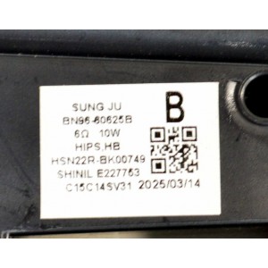 KIT DE BOCINAS ORIGINAL PARA TV SAMSUNG 2 PIEZAS / NUMERO DE PARTE BN96-60625B / HSN22R-BK00749 / 65U8000F / BN63-21524X002 / BN63-21525X002 / BN63-21523X002 / BN63-21522X002 / MODELO UN65U8000FDXZA / UN65U8000FDXZA UB07