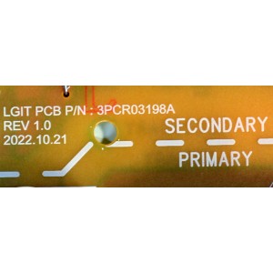 FUENTE DE PODER ORIGINAL PARA TV LG / NUMERO DE PARTE EAY65895467 / LGP65S-23UL6A / EPCC20CD5B / 3PCR03198A / 65895467 / PANEL NC650EQG-ABMH1 / DISPLAY HV650QUB-F9E / MODELO 65UR9000PUA / 65UR9000PUA.BUSFLKR