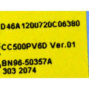 MAIN ORIGINAL PARA TV SAMSUNG 4K UHD HDR / NUMERO DE PARTE BN94-16306V / BN41-02816A / BN41-02816 / BN9416306V / BN97-17668M / PANEL CY-BT050HGPV7H / DISPLAY CC500PV6D VER.01 / BN96-50357A / MODELO HG50NT678UFXZA / HG50NT678UFXZA YA01