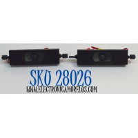 KIT DE BOCINAS ORIGINAL PARA TV TCL 2 PIEZAS / NUMERO DE PARTE 42-WDF418-XX2G / SW/YX418-10-V0 / 42-WDF418-XX2G-V0 / D24G09 / MODELO 32S331